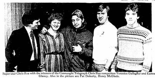 Connaught Telegraph , December 14, 1983 - Chris Reasell out concert in Castlebar, 