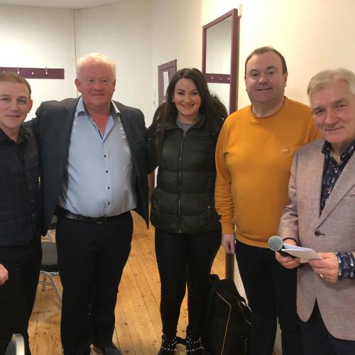 Singers Patrick Feeney, Trevor Moyles, Olivia Douglas and comedian Frank Ford